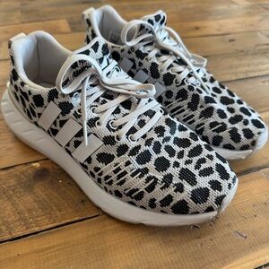 adidas Black and White Patterned Sneakers